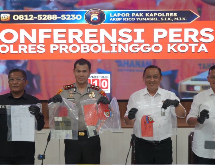 Polres Probolinggo Kota Amankan Komplotan Curanmor dan Pembobol Konter