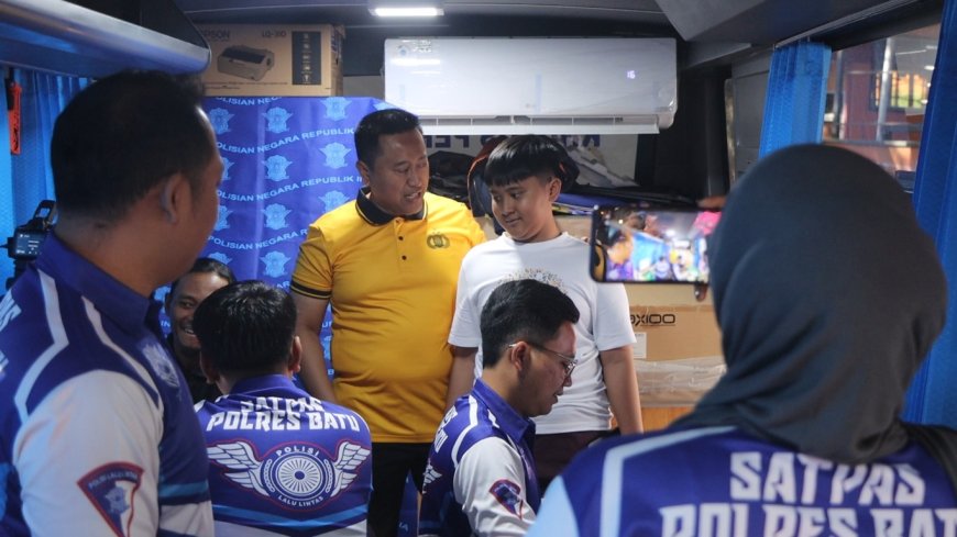 Polres Batu Hadirkan Layanan On the Spot di CFD Sambut Hari Bhayangkara ke - 80