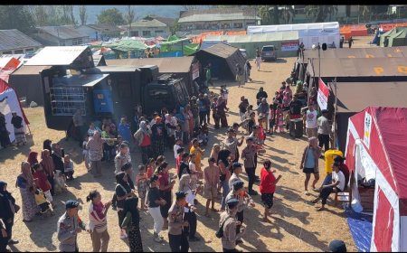 Polri Gelar Senam Trauma Healing untuk Bangkitkan Semangat Pengungsi Pascagempa