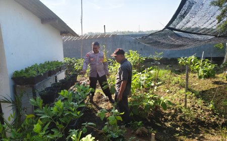 Bhabinkamtibmas Desa Kuwu Sambangi Petani, Dukung Program Ketahanan Pangan