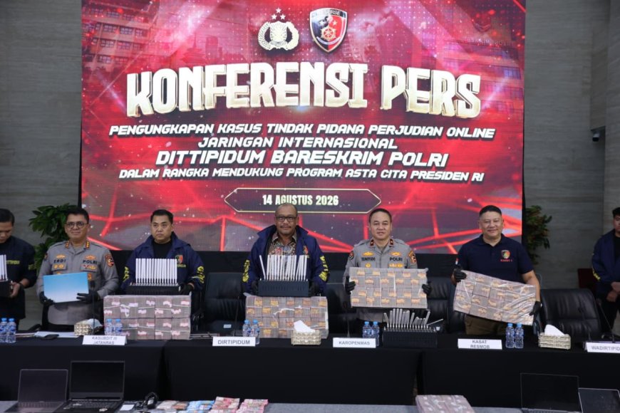 Bareskrim Polri Ungkap Jaringan Judi Online Internasional, Transaksi Capai Rp890 Miliar