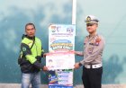 Sambut Hari Lalu Lintas Bhayangkara ke-71,Polres Mojokerto Berbagi Sembako Hingga SIM Gratis untuk Driver Ojol
