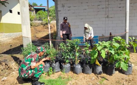 Polres Madiun Lakukan Monitoring Kebun Pekarangan untuk Wujudkan Ketahanan Pangan Nasional