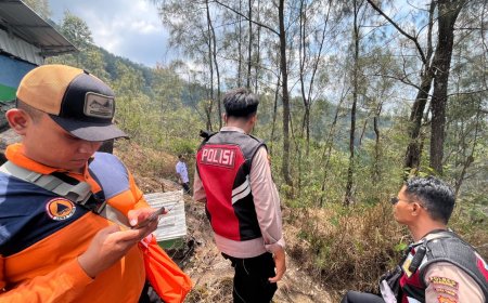 Polres Nganjuk Siagakan Personel Pasca-Karhutla Gunung Wilis, Antisipasi Bara Api Kembali Muncul