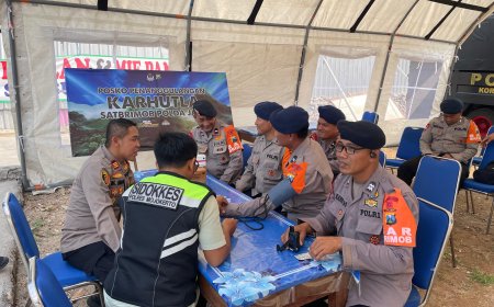 Polres Mojokerto Cek Kesehatan, Dukung Fisik Prima Personel Brimob Siaga Karhutla Gunung Arjuno - Welirang