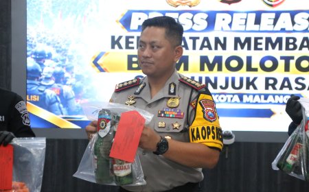Polresta Malang Kota Gagalkan Rencana Kerusuhan Pasca - Aksi Damai, 12 Tersangka dan 4 Bom Molotov Diamankan